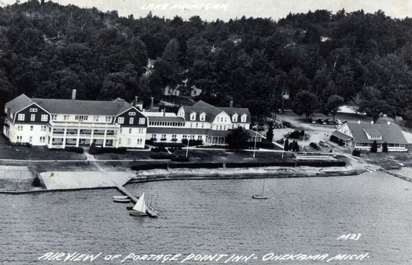 Portage Point Resort (Portage Point Inn) - Vintage Postcard (newer photo)